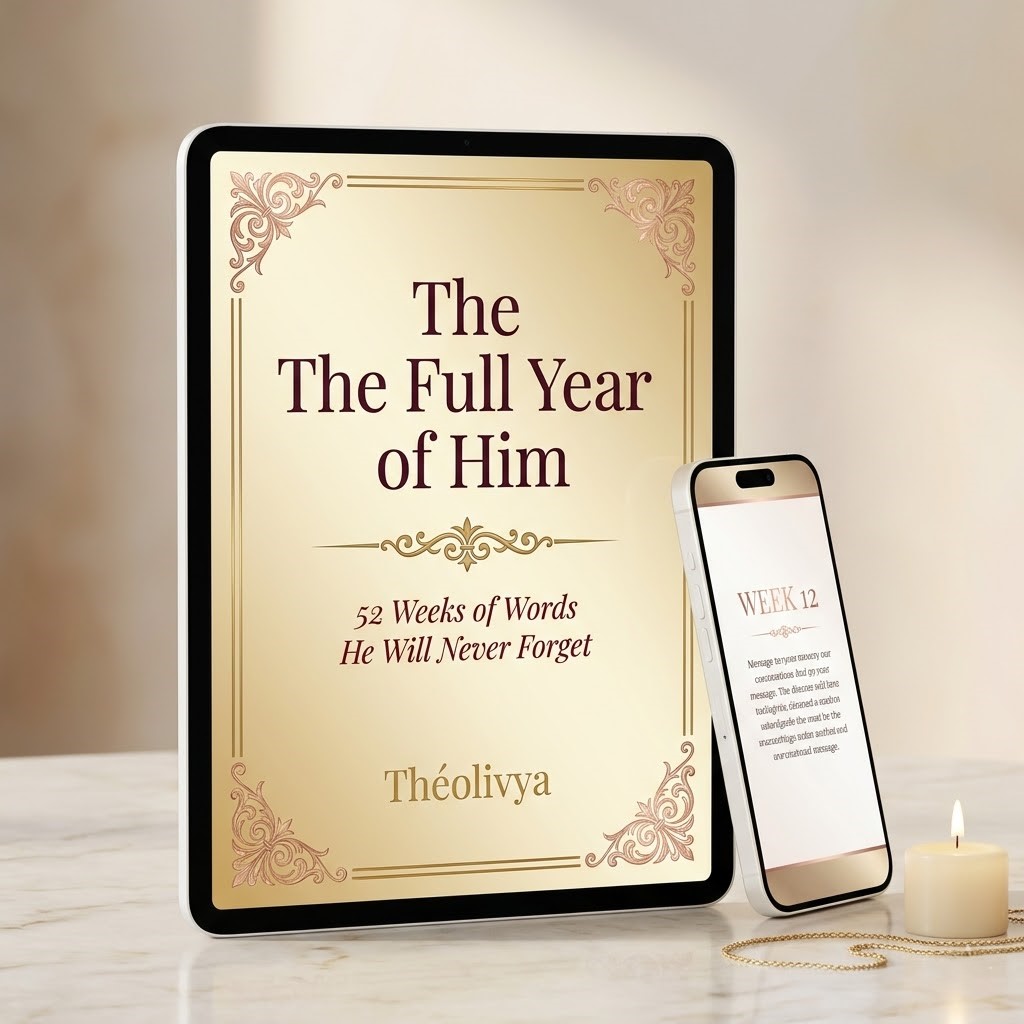The Full Year of Him from Théolivya, a digital relationship guide for women dating with intention.