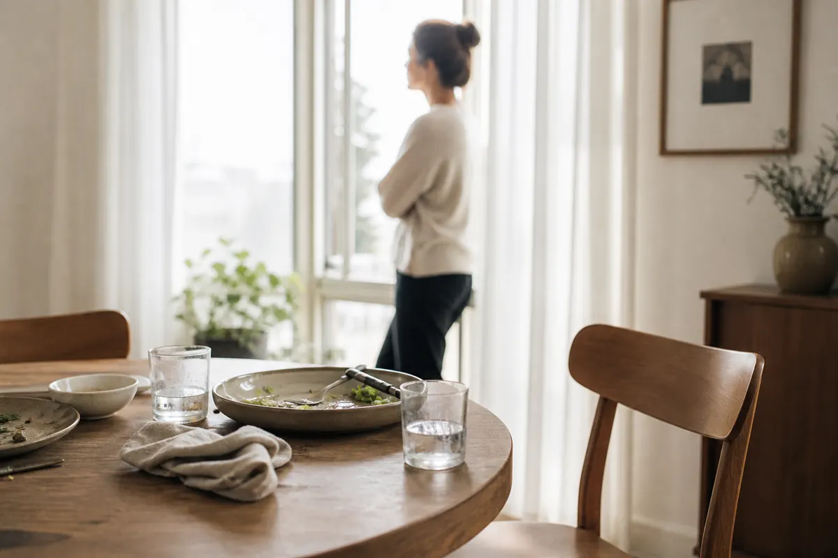 Woman noticing the quiet ways avoidant attachment style appears in a relationship